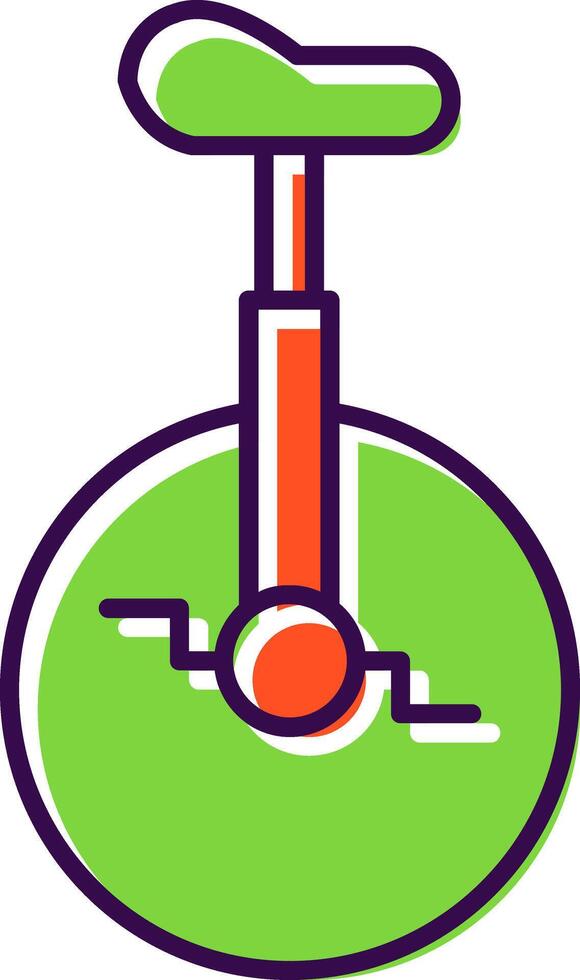 Monocycle gefüllt Symbol vektor