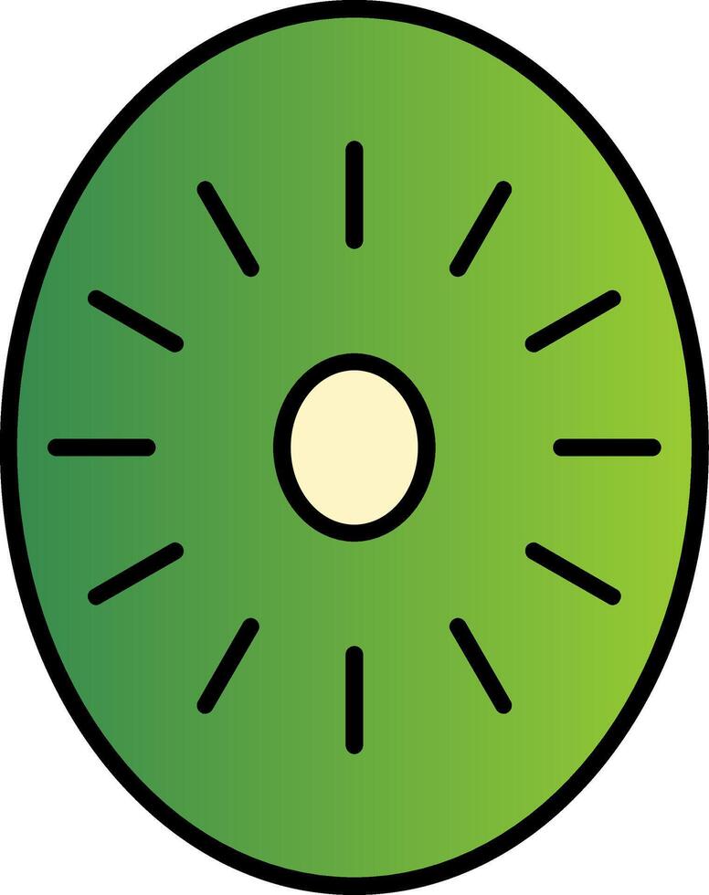 Kiwi Linie gefüllt Gradient Symbol vektor