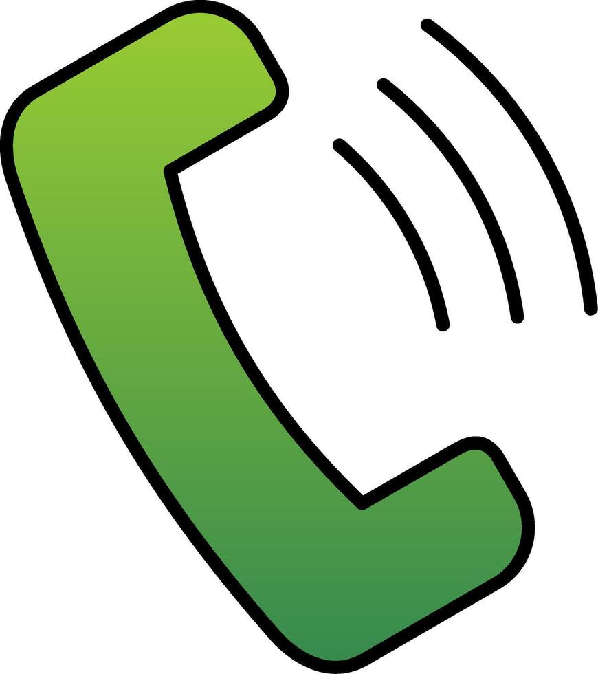 Telefon Anruf Linie gefüllt Gradient Symbol vektor