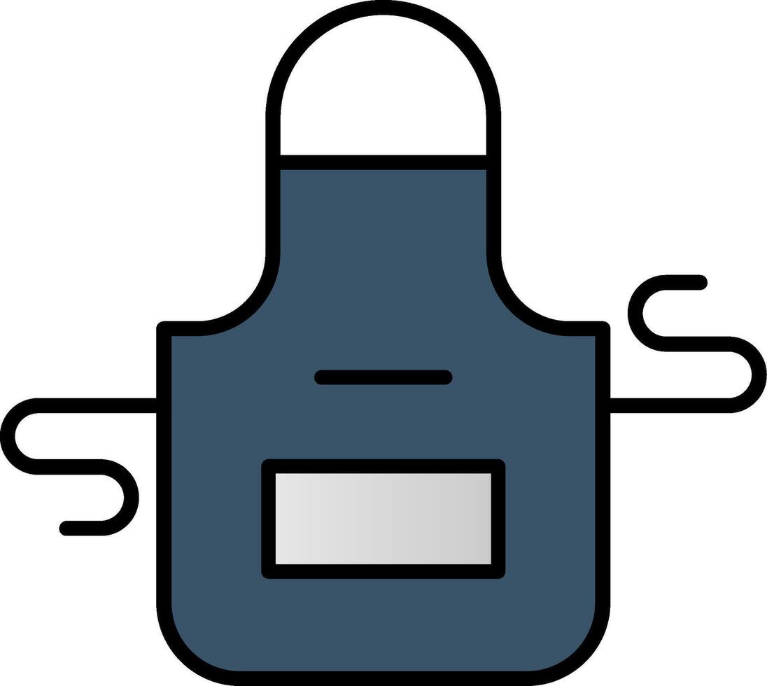 Schürze Linie gefüllt Gradient Symbol vektor