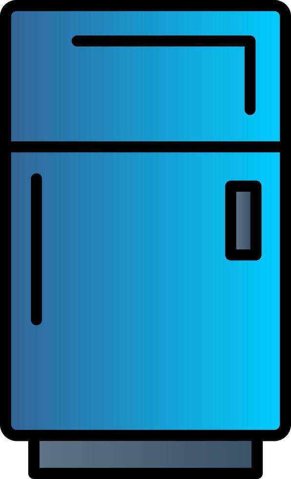Kühlschrank Linie gefüllt Gradient Symbol vektor