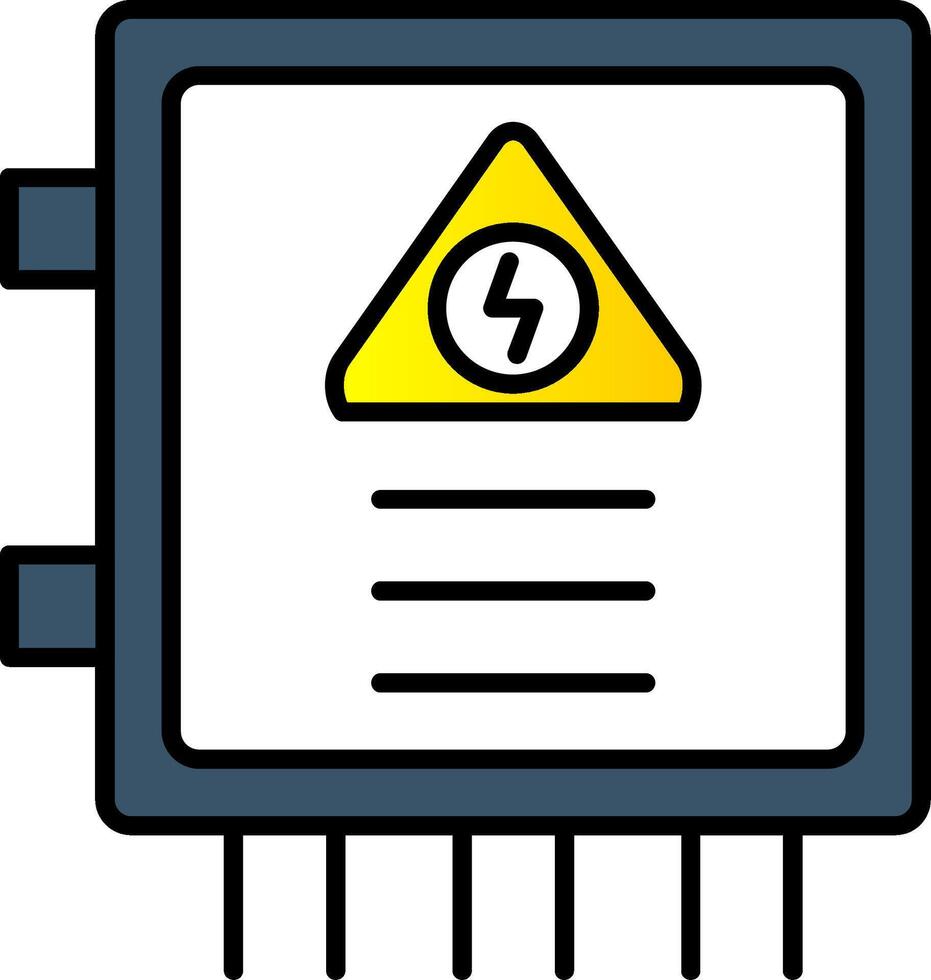 Sicherung Box Linie gefüllt Gradient Symbol vektor