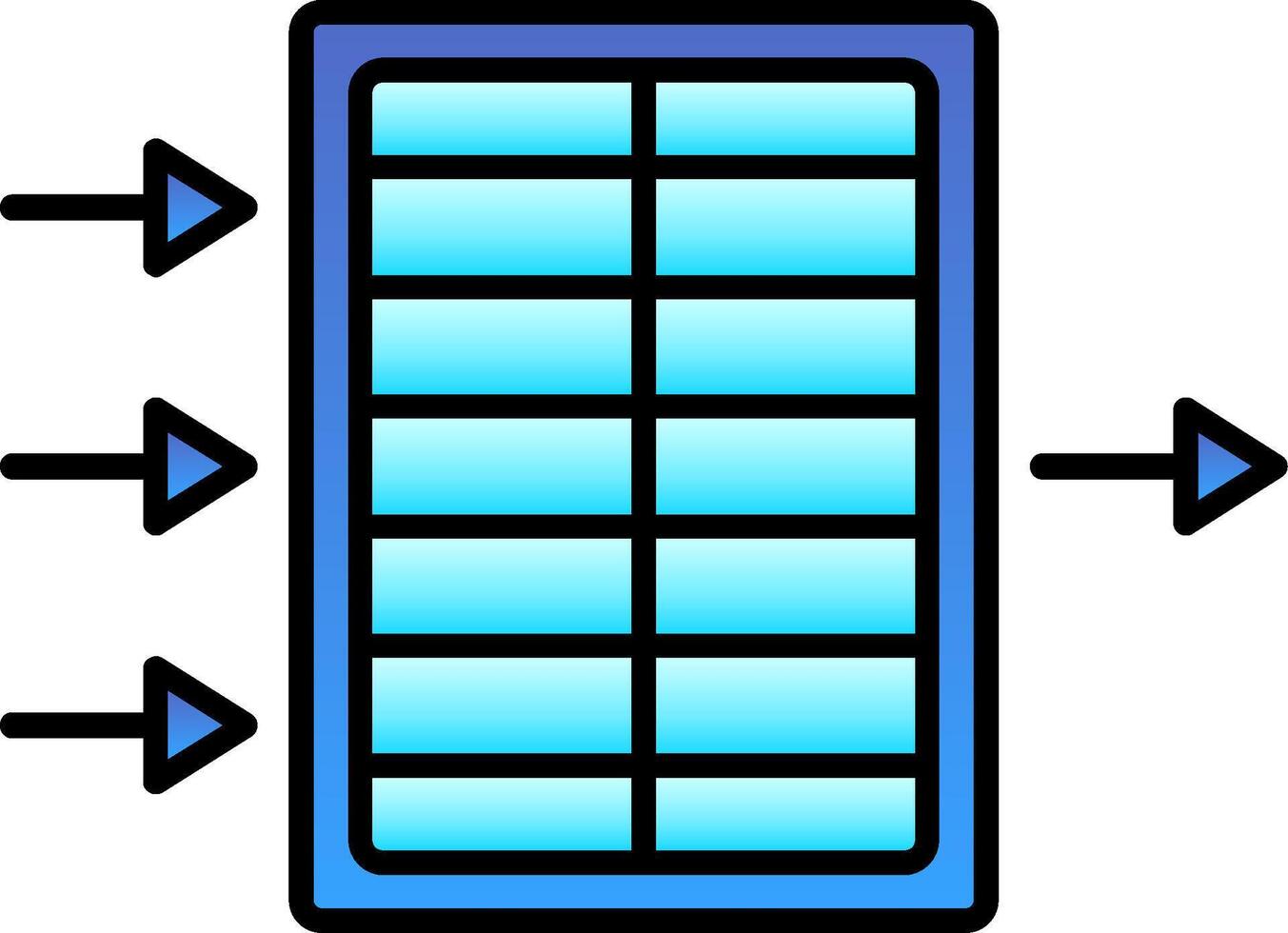 Luft Filter Linie gefüllt Gradient Symbol vektor