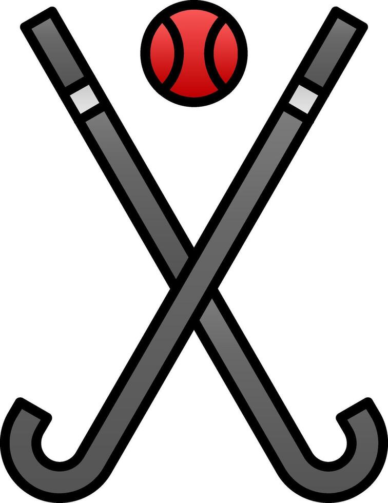 Eishockey Linie gefüllt Gradient Symbol vektor