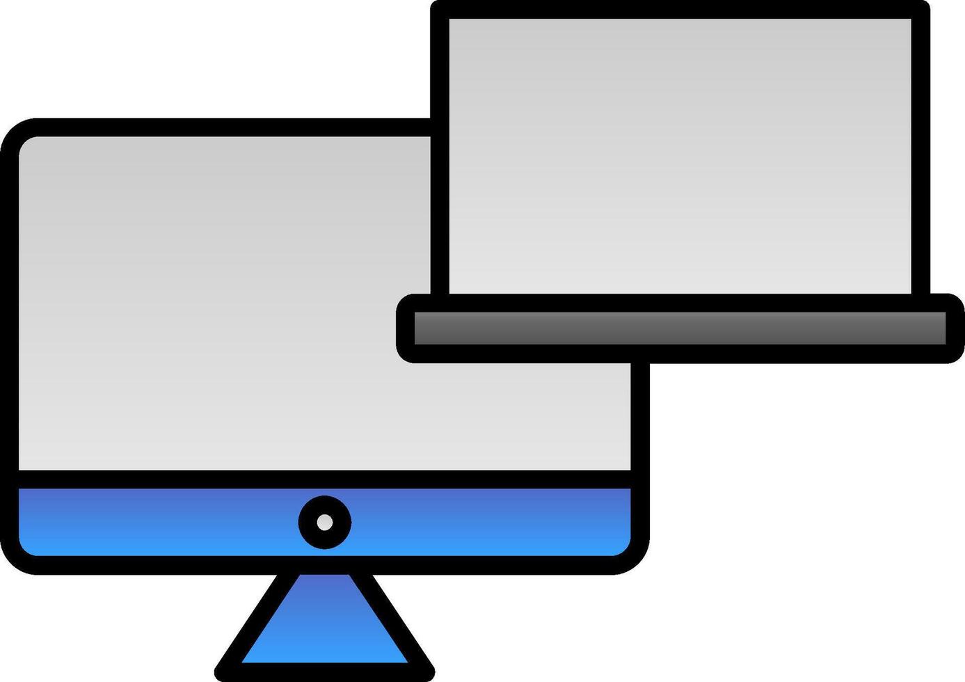 Computer Linie gefüllt Gradient Symbol vektor