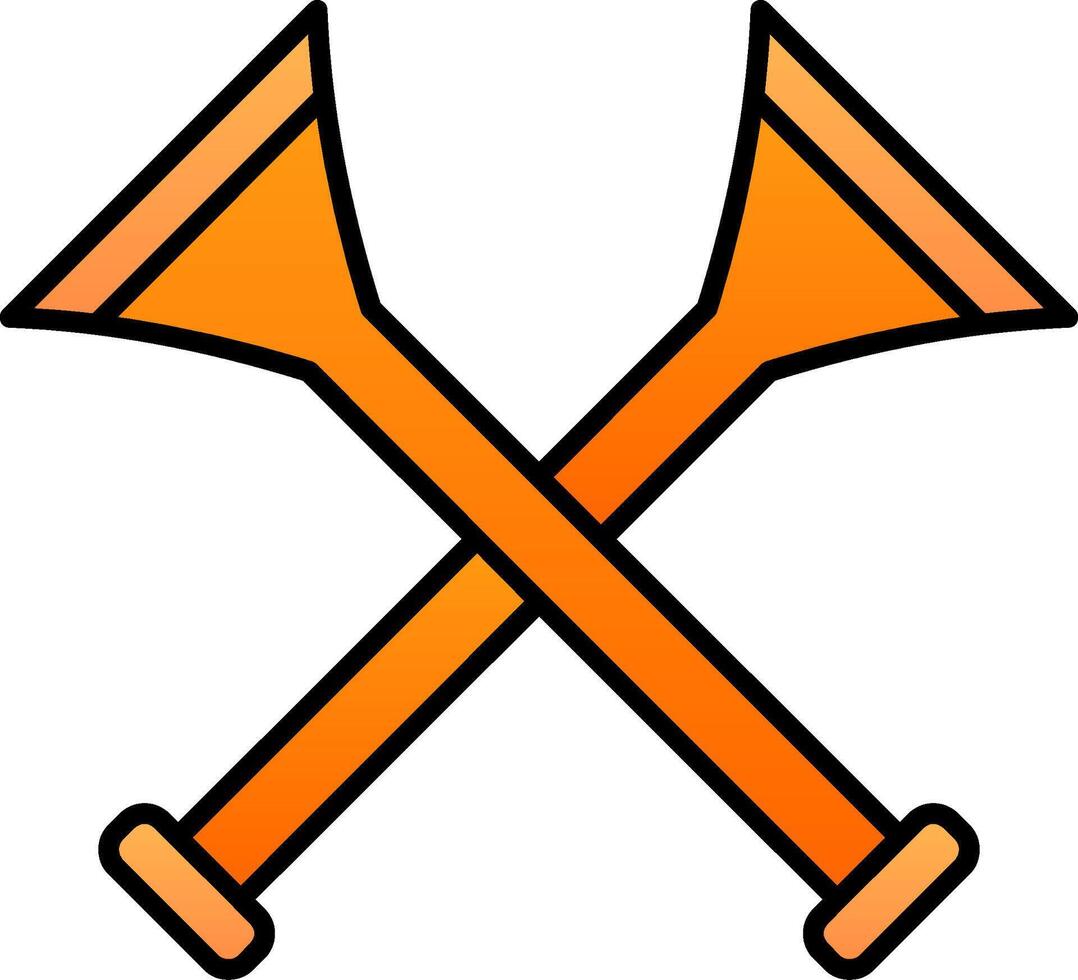 vuvuzela Linie gefüllt Gradient Symbol vektor