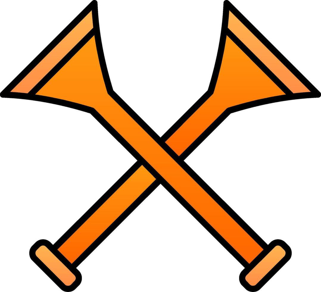 vuvuzela linje fylld lutning ikon vektor