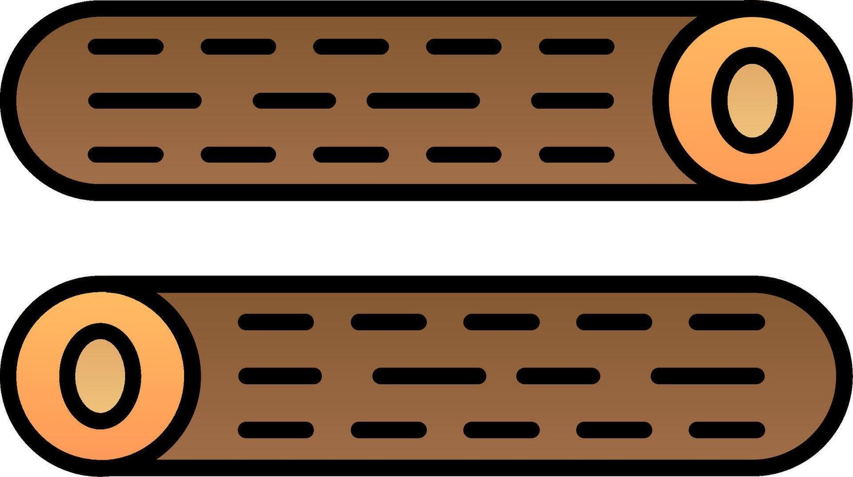 Holz Log Linie gefüllt Gradient Symbol vektor