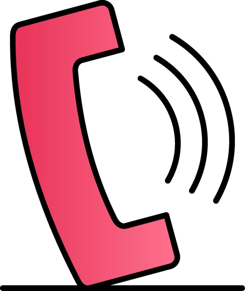 Telefon Anruf Linie gefüllt Gradient Symbol vektor