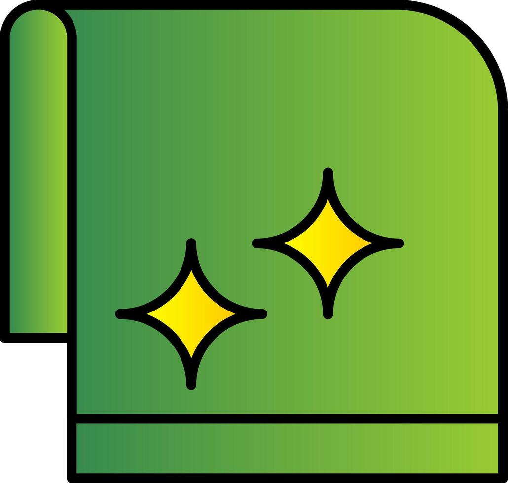 Handtuch Linie gefüllt Gradient Symbol vektor