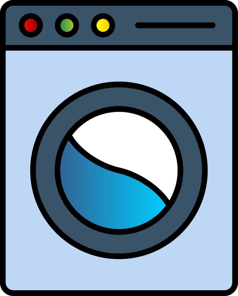 Wäsche Linie gefüllt Gradient Symbol vektor