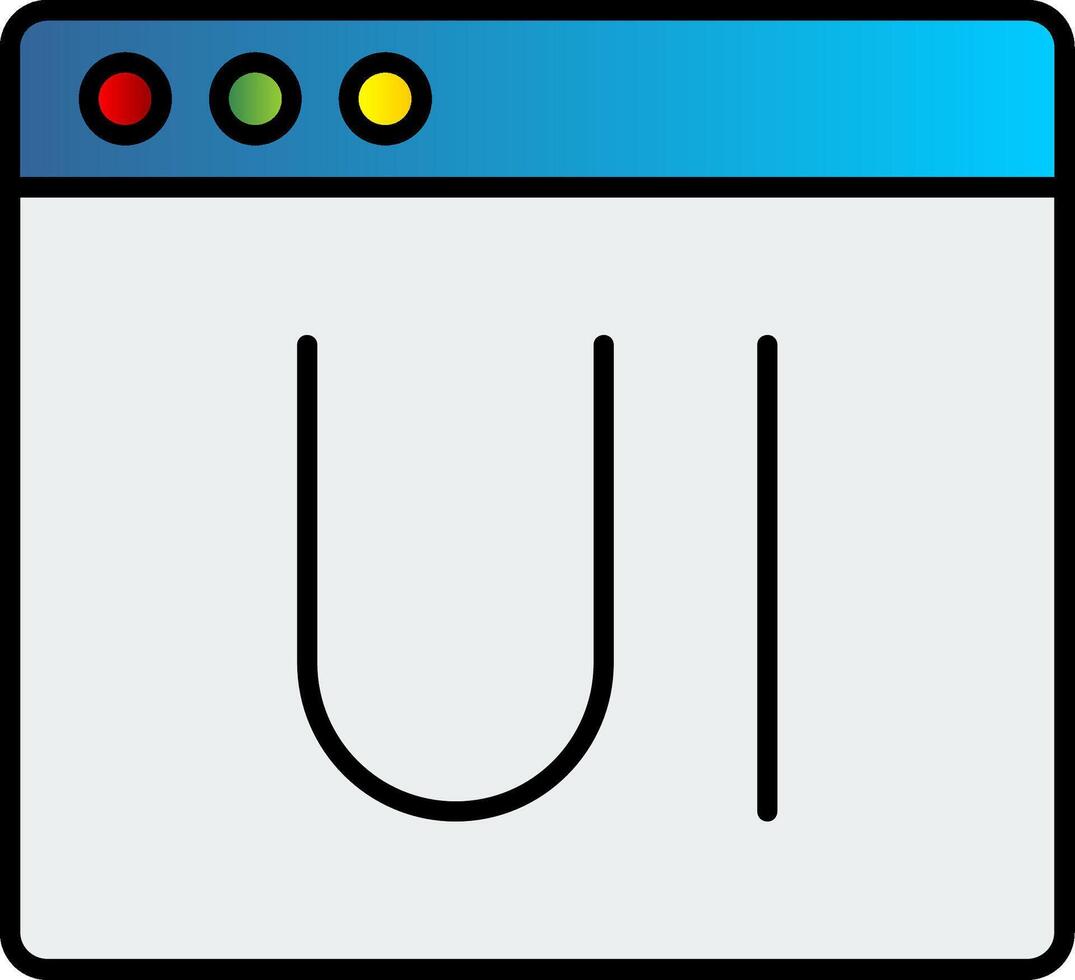 ui Linie gefüllt Gradient Symbol vektor