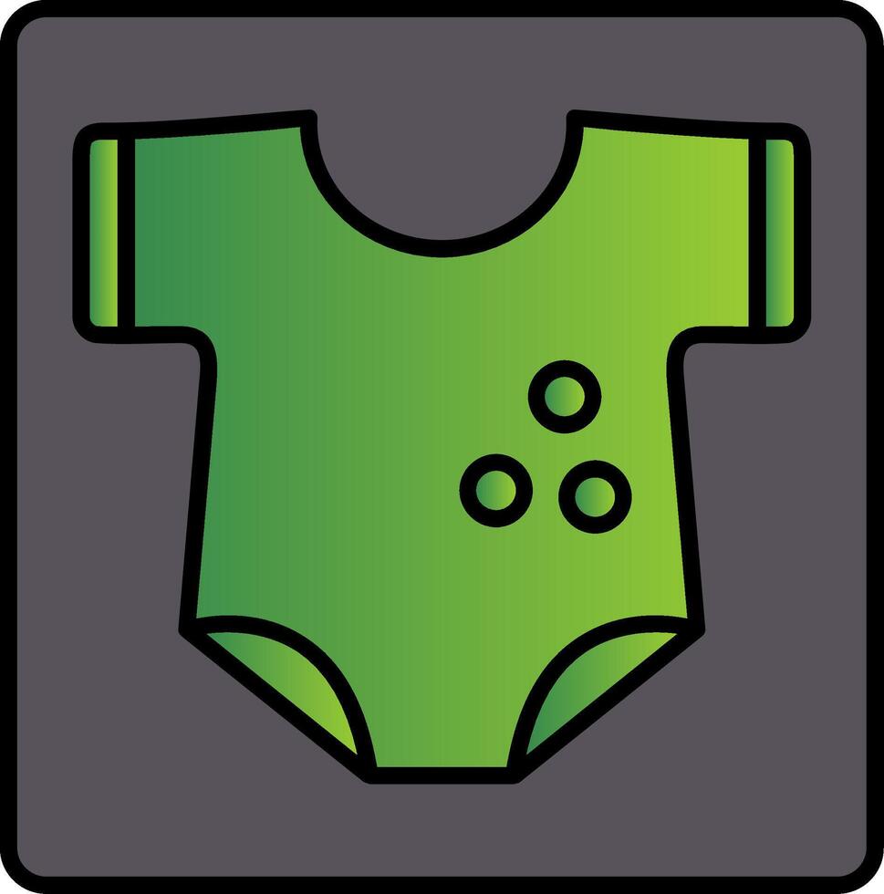 Baby Kleider Linie gefüllt Gradient Symbol vektor