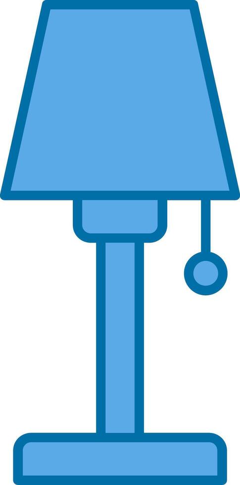 Lampe gefüllt Blau Symbol vektor