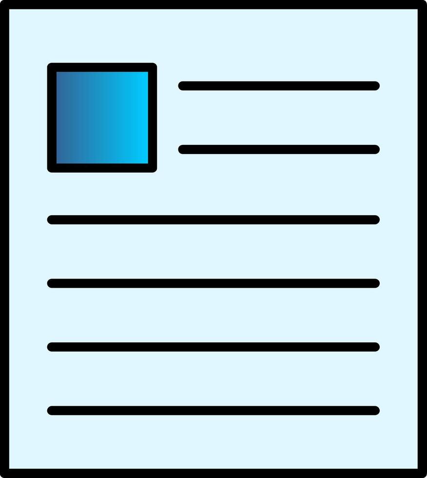 Nachrichten Linie gefüllt Gradient Symbol vektor