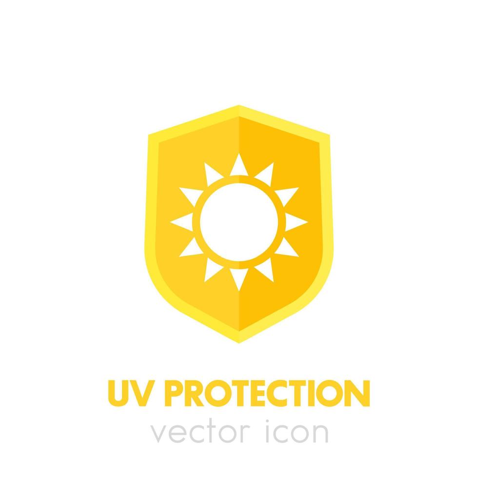 UV-skydd ikon på vitt vektor