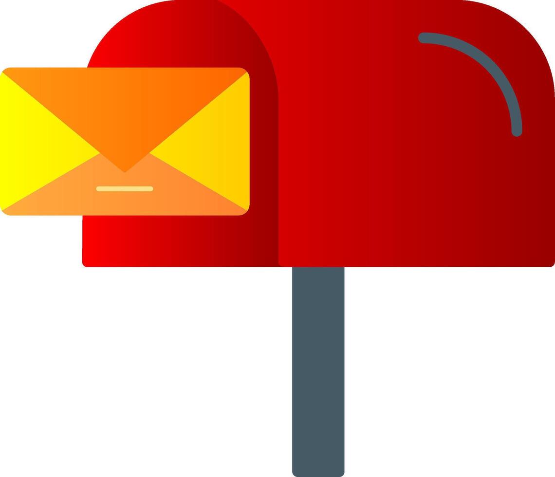 Mail Box eben Gradient Symbol vektor
