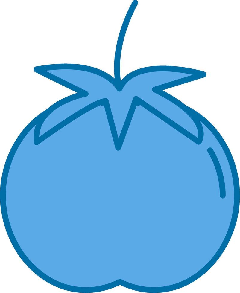 tomat fylld blå ikon vektor
