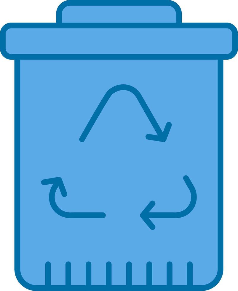 Recycling gefüllt Blau Symbol vektor