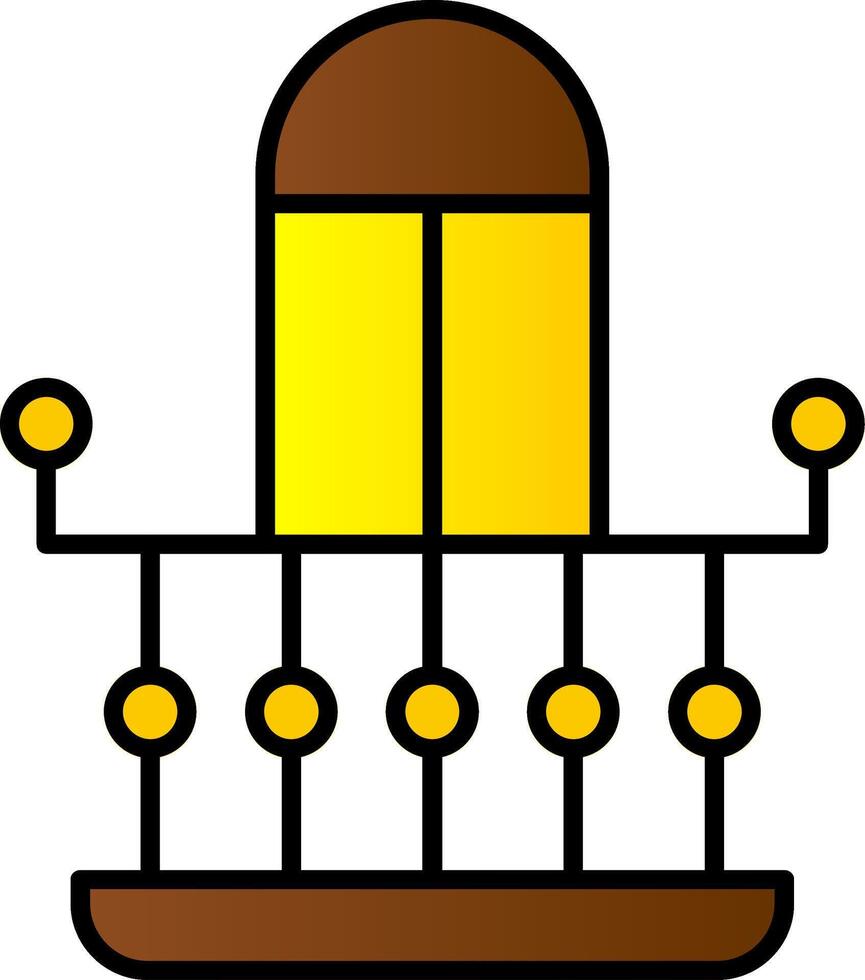 Balkon Linie gefüllt Gradient Symbol vektor