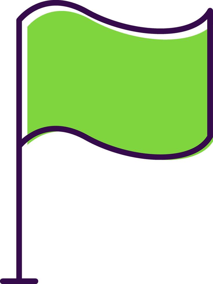 lopp flagga fylld ikon vektor