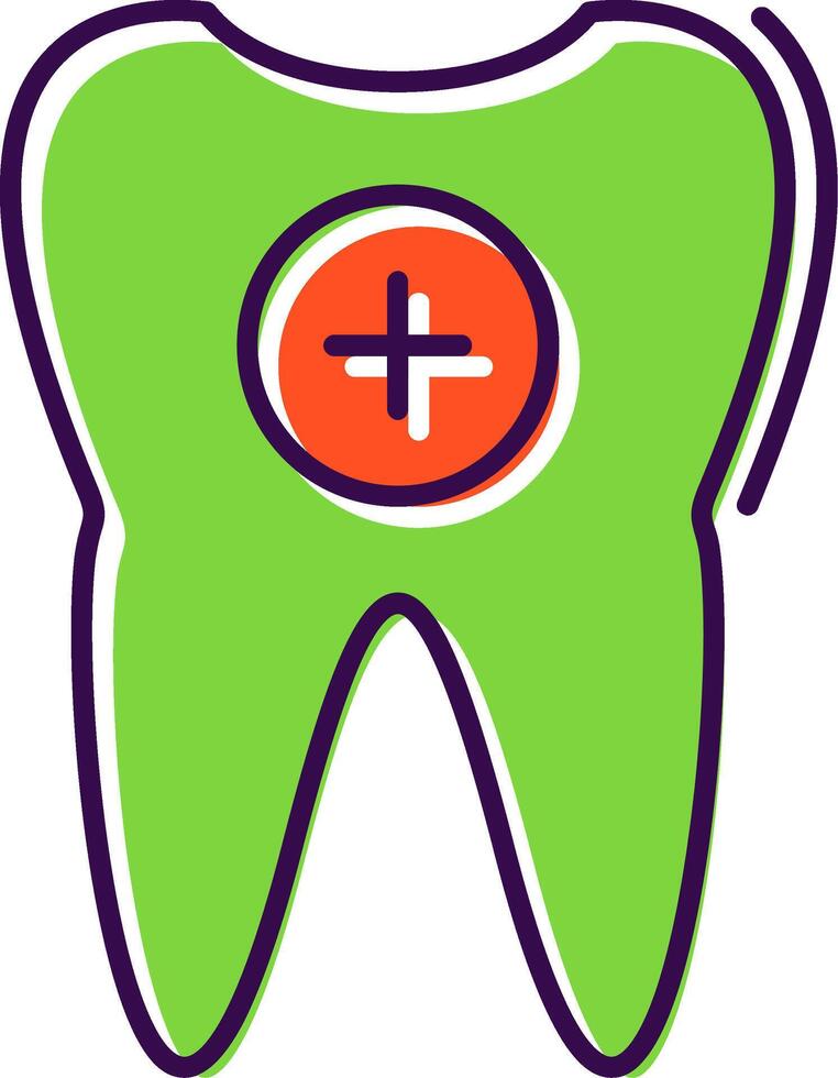 Zahn gefüllt Symbol vektor