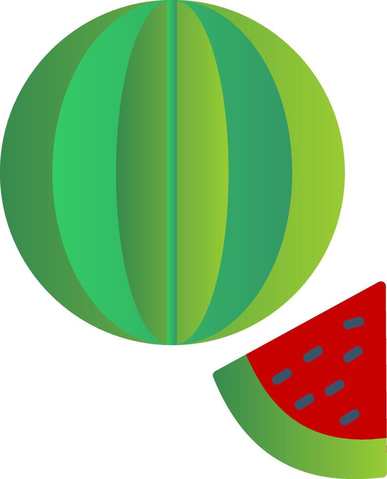 Wassermelone eben Gradient Symbol vektor