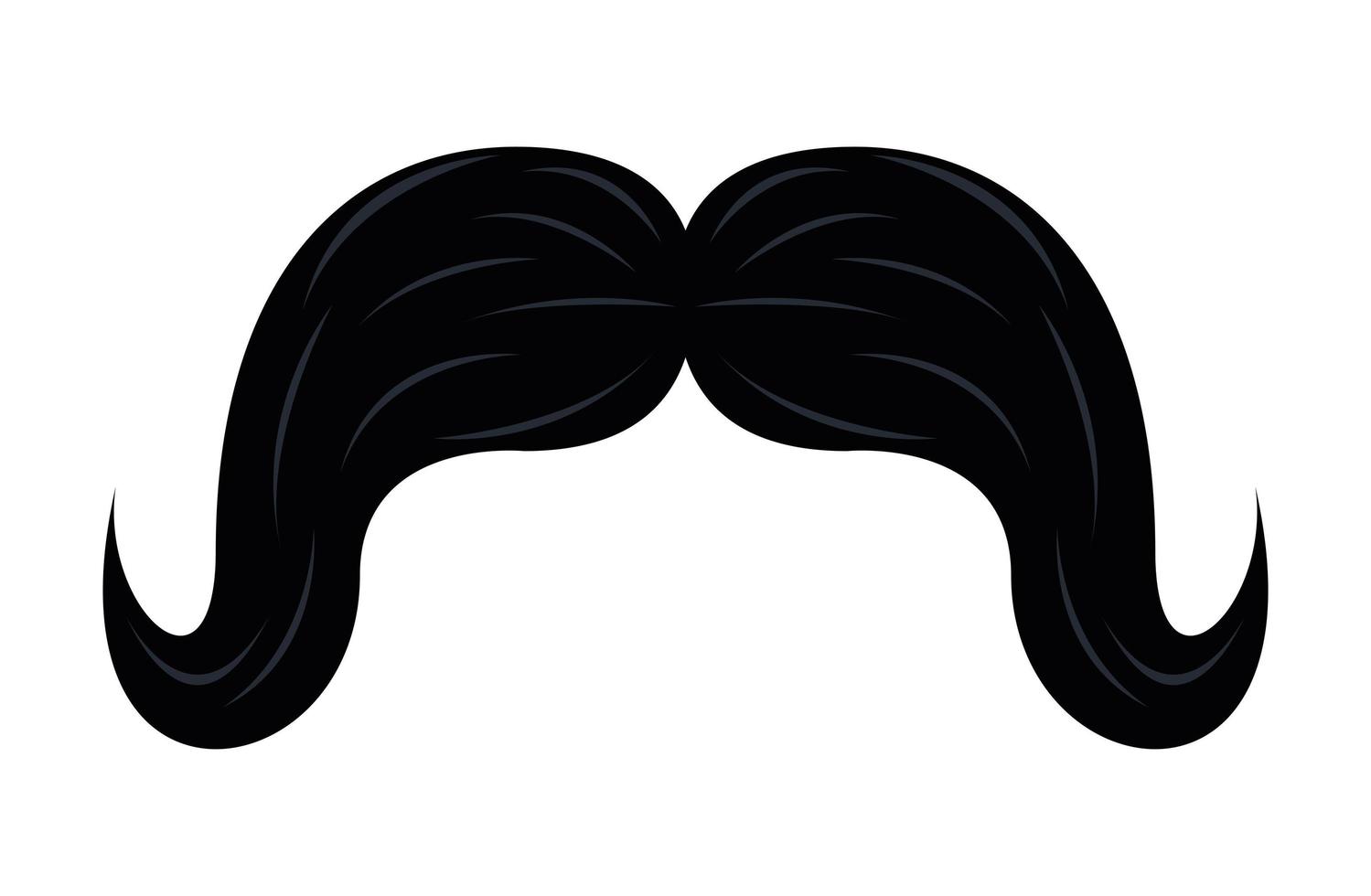 hipster mustasch siluett vektor