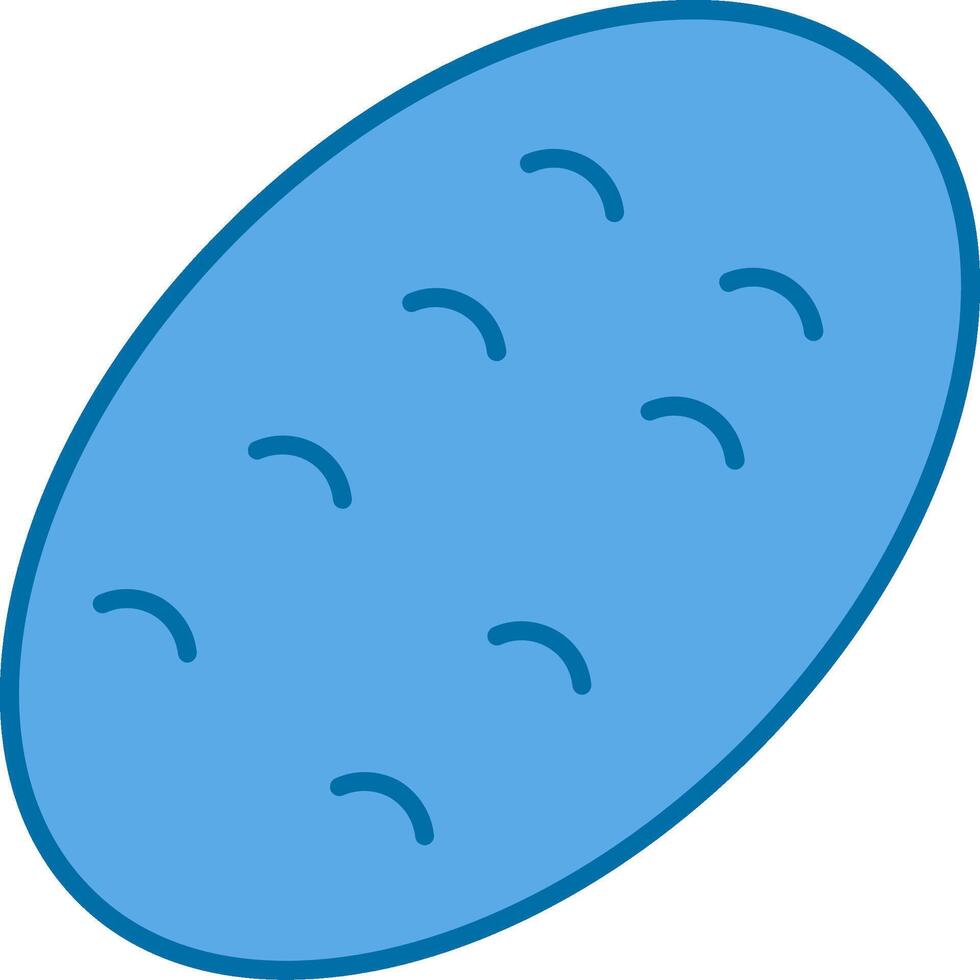 potatis fylld blå ikon vektor