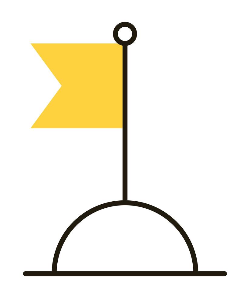 gul framgångsflagga vektor