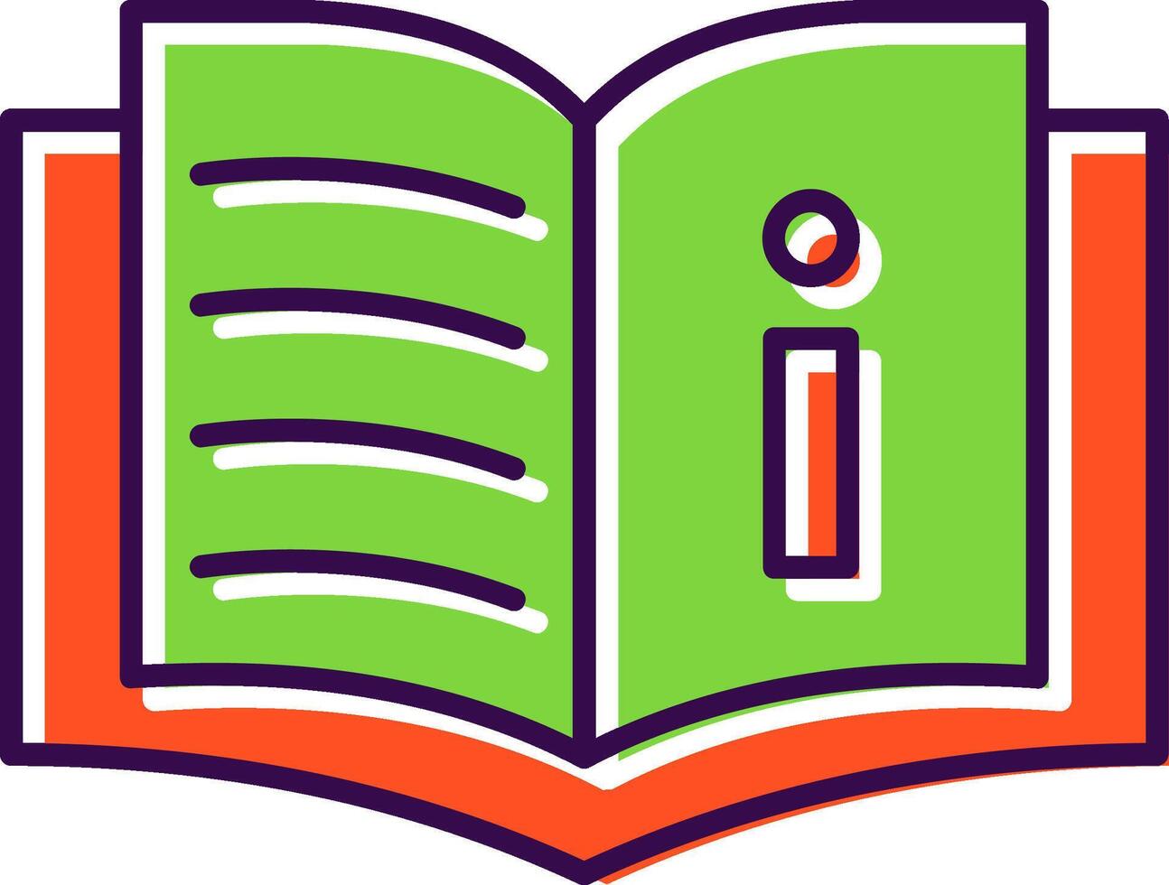 Buch gefüllt Symbol vektor