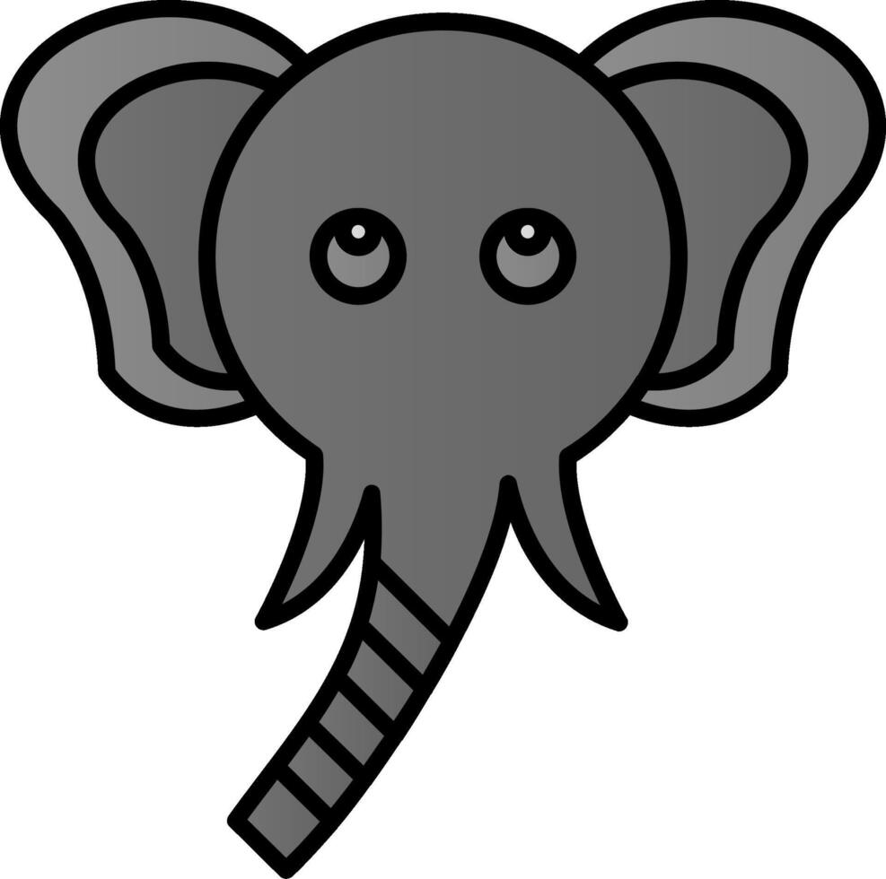 Elefant Linie gefüllt Gradient Symbol vektor