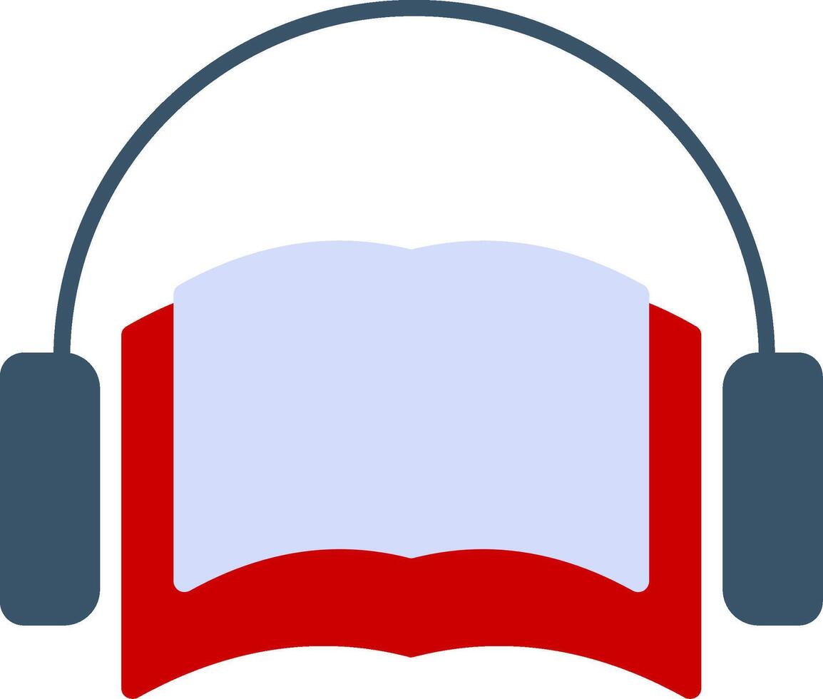 audio bok platt lutning ikon vektor
