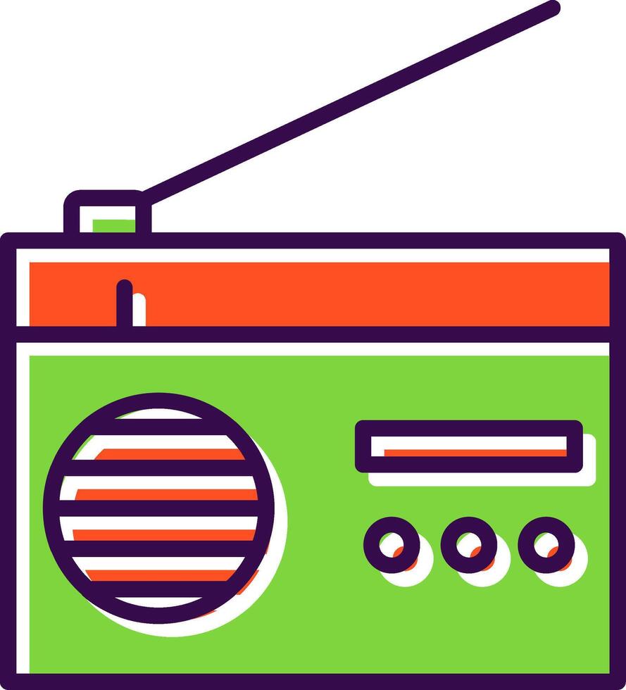 Radio gefüllt Symbol vektor