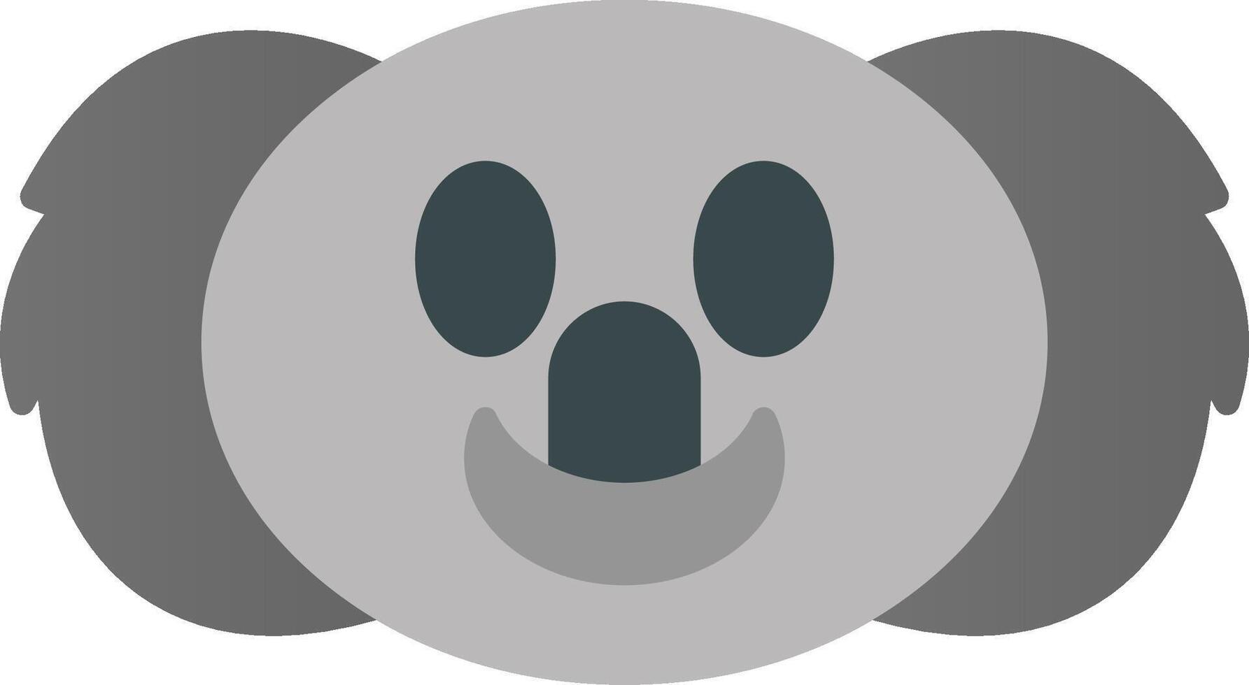 koala platt lutning ikon vektor