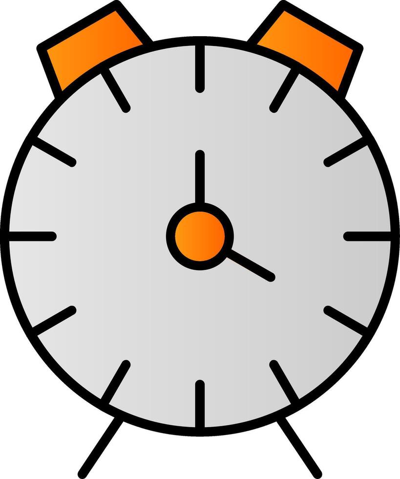 Alarm Uhr Linie gefüllt Gradient Symbol vektor