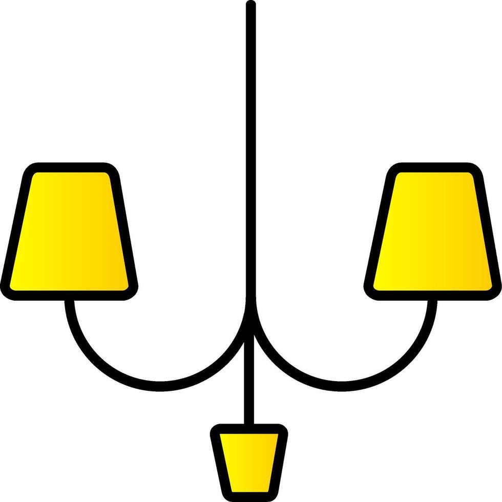 Lampe Linie gefüllt Gradient Symbol vektor