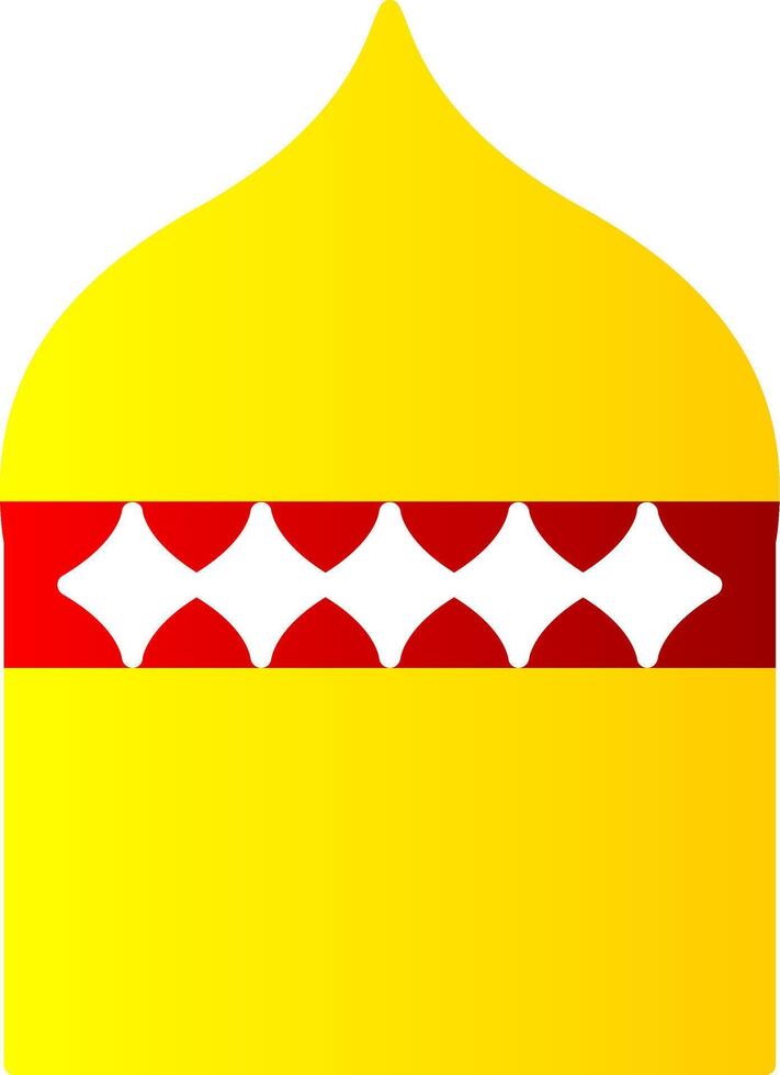 islamic arkitektur platt lutning ikon vektor