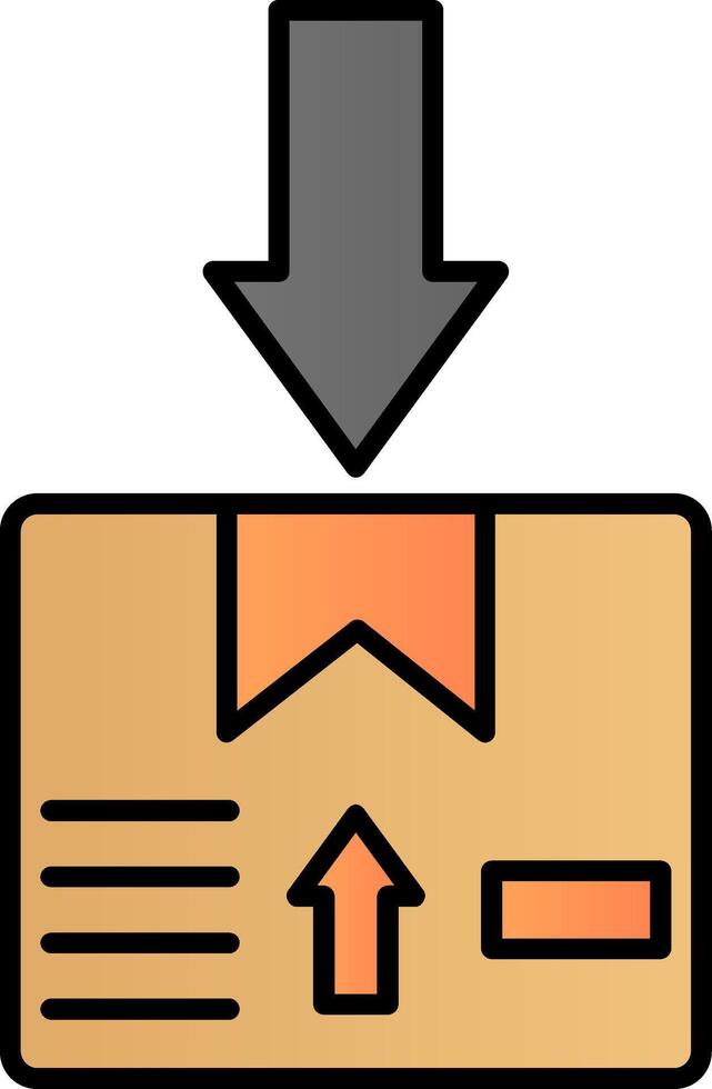 Paket Linie gefüllt Gradient Symbol vektor