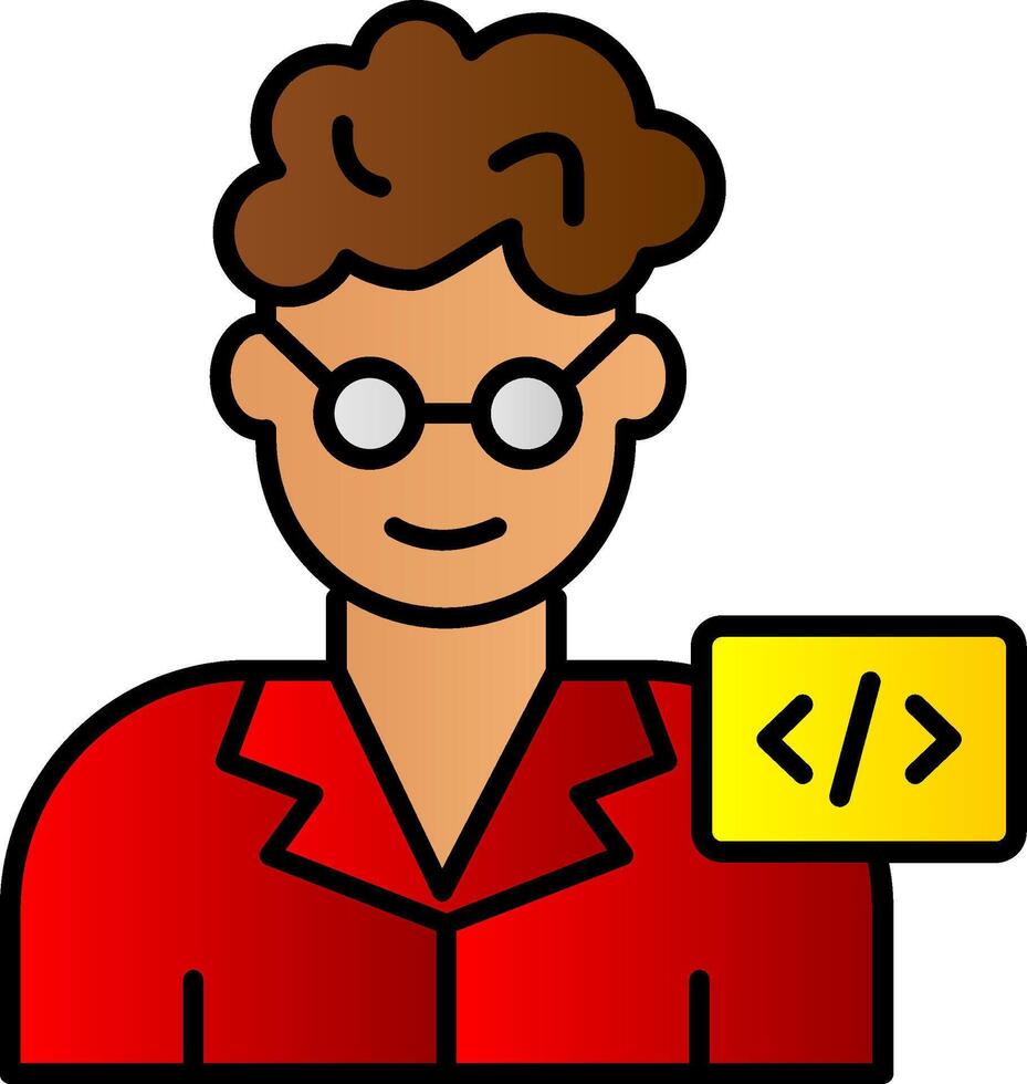 Programmierer Linie gefüllt Gradient Symbol vektor