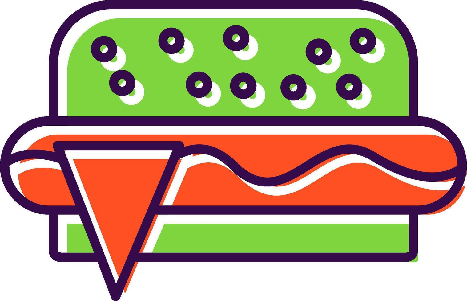 schnell Essen gefüllt Symbol vektor