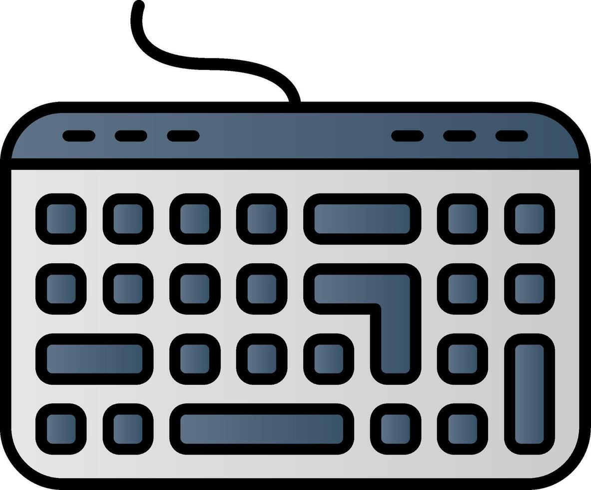 Tastatur Linie gefüllt Gradient Symbol vektor