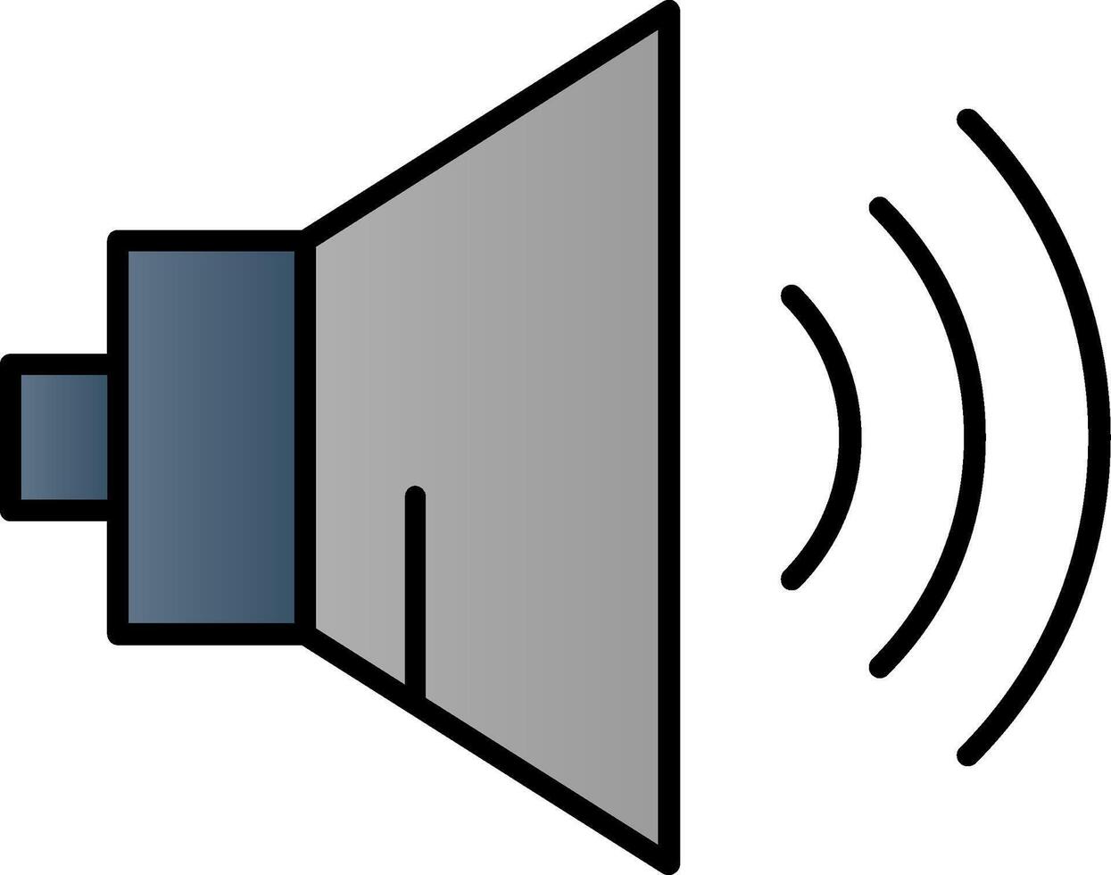 Lautsprecher Linie gefüllt Gradient Symbol vektor