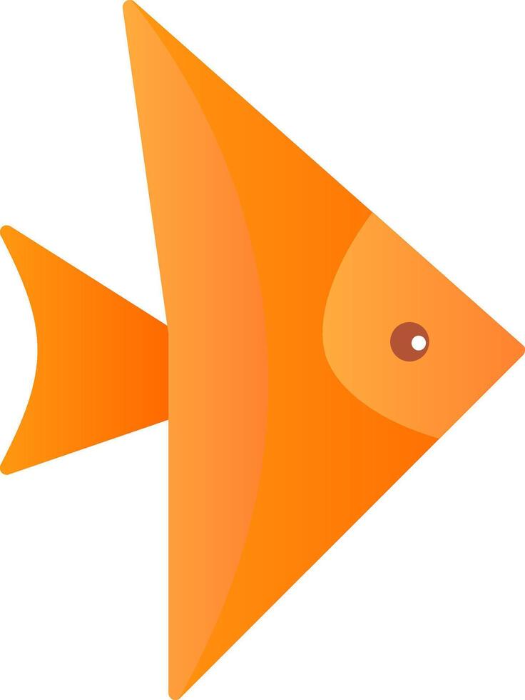 fisk platt lutning ikon vektor