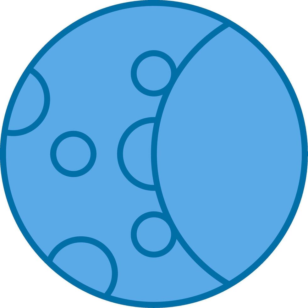 Mond Phase gefüllt Blau Symbol vektor