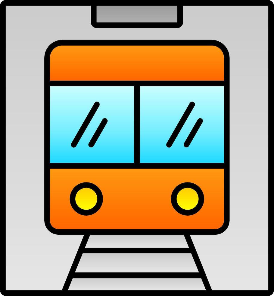 Metro Linie gefüllt Gradient Symbol vektor