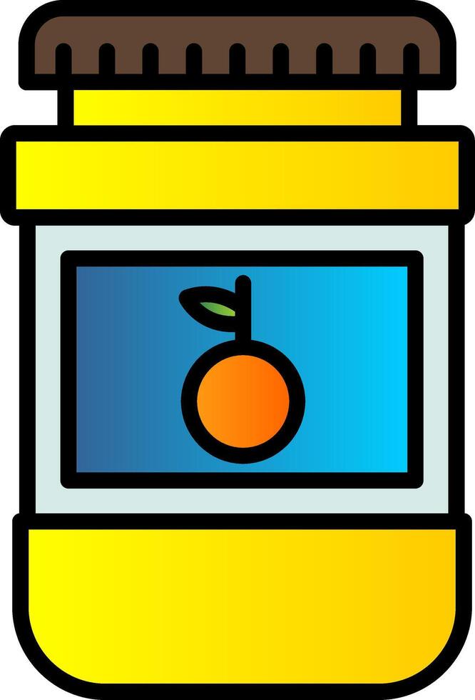 Marmelade Linie gefüllt Gradient Symbol vektor