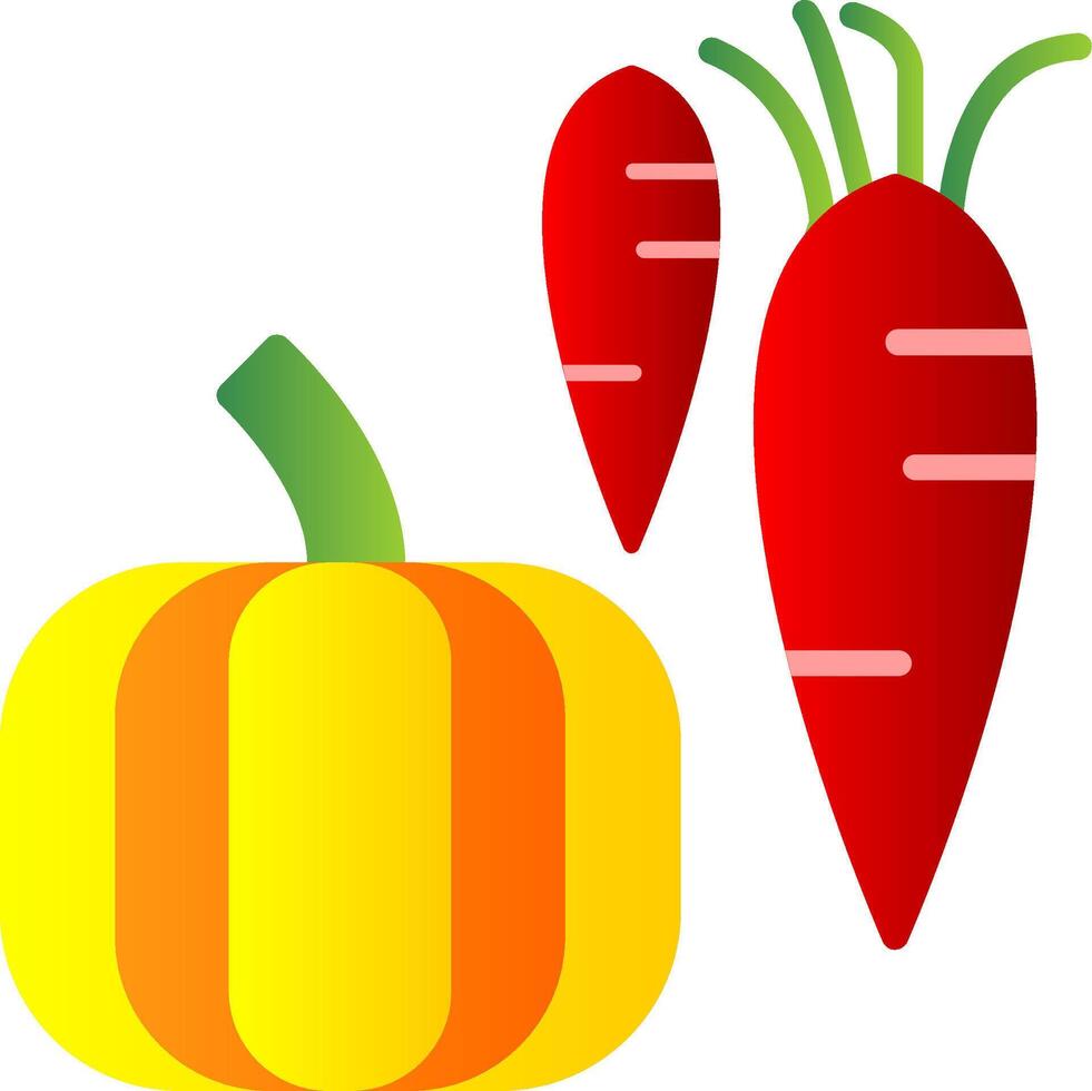 grönsaker platt lutning ikon vektor