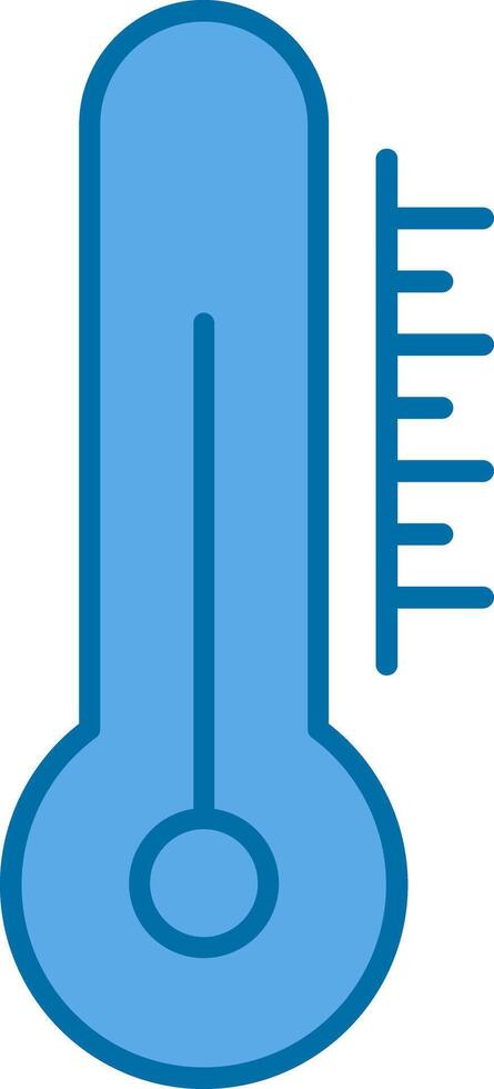 Thermometer gefüllt Blau Symbol vektor