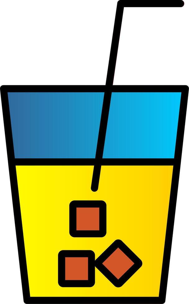 trinken Linie gefüllt Gradient Symbol vektor